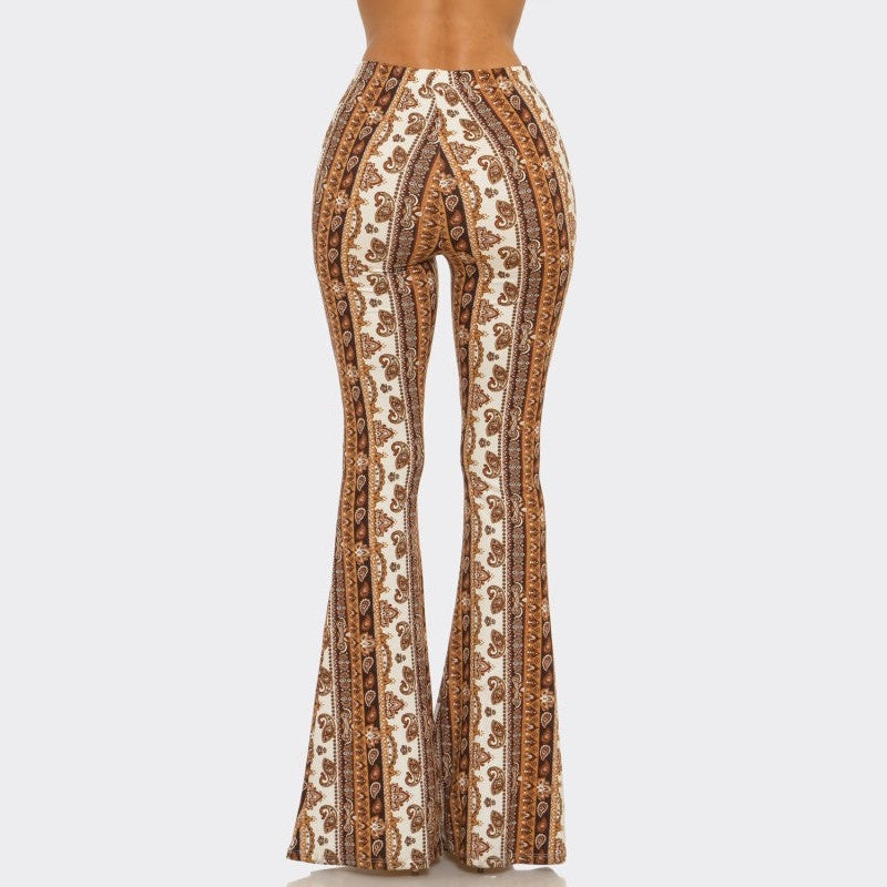 Golden Filigree Flare Pants