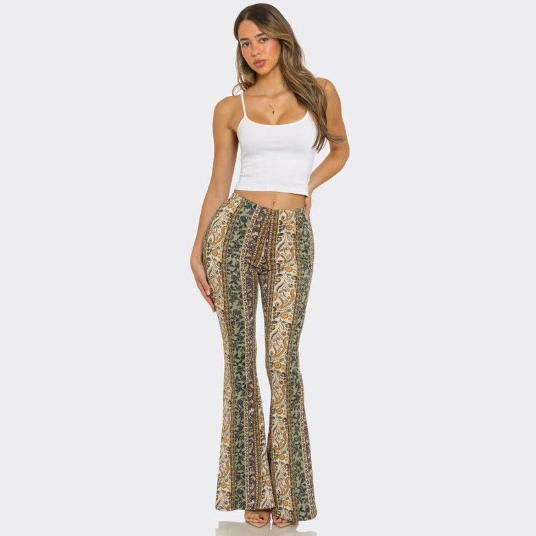 Forest Fae Floral Flare Pants - The Feral Market