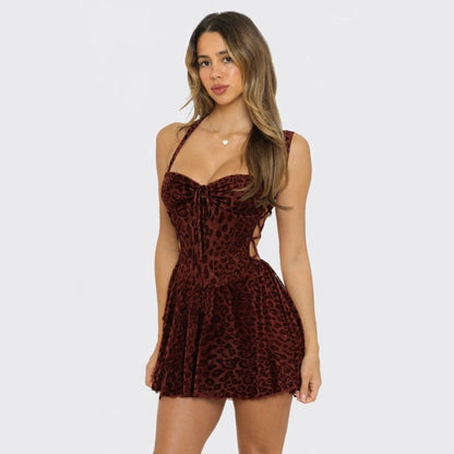 Lace-up Side Detail Mini Dress - The Feral Market