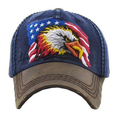 American Flag Eagle Flag Vintage Baseball Cap