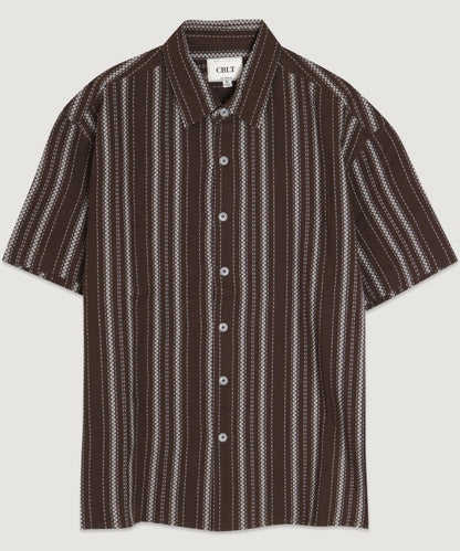 Men's Checker Striped  Shirt