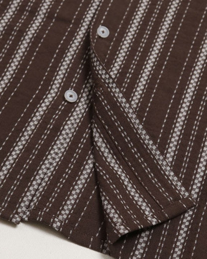 Men's Checker Striped  Shirt