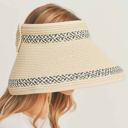 TWO PATTERNS LINE ROLL UP SUN VISOR