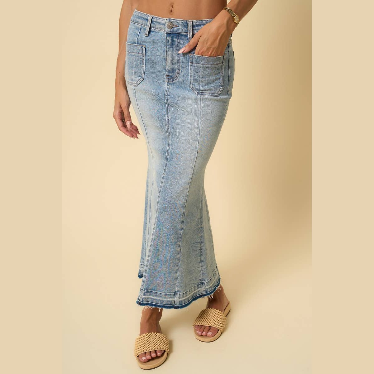 Mermaid Maxi Denim Skirt - The Feral Market