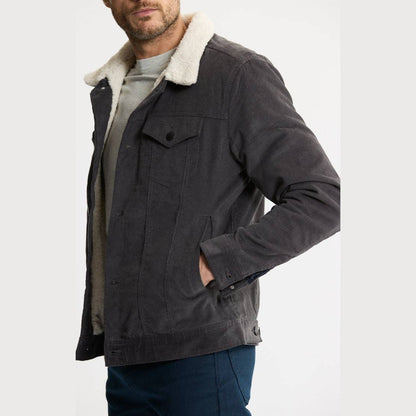 Sherpa Lined Corduroy Trucker Jacket - The Feral Market