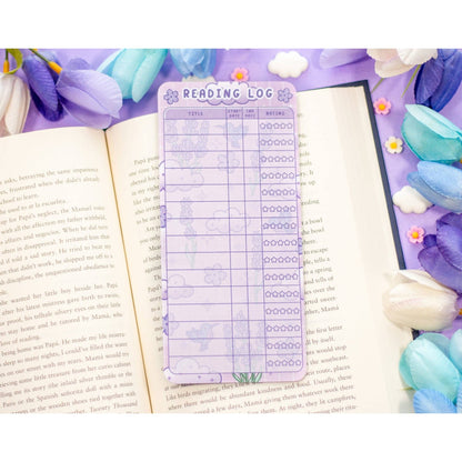 Lavender Dreams Reading Log Bookmark