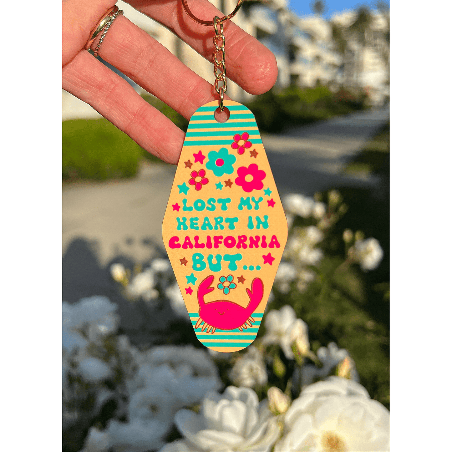 Lost My Heart In California Keychain