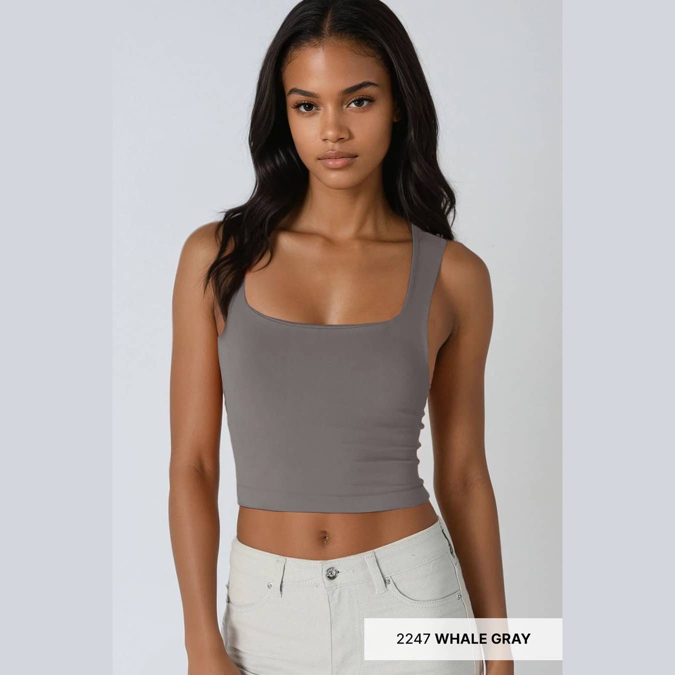 Clean Line Square Neck Top