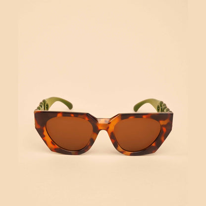 Luxe Zelia Sunglasses - Tortoiseshell/Olive