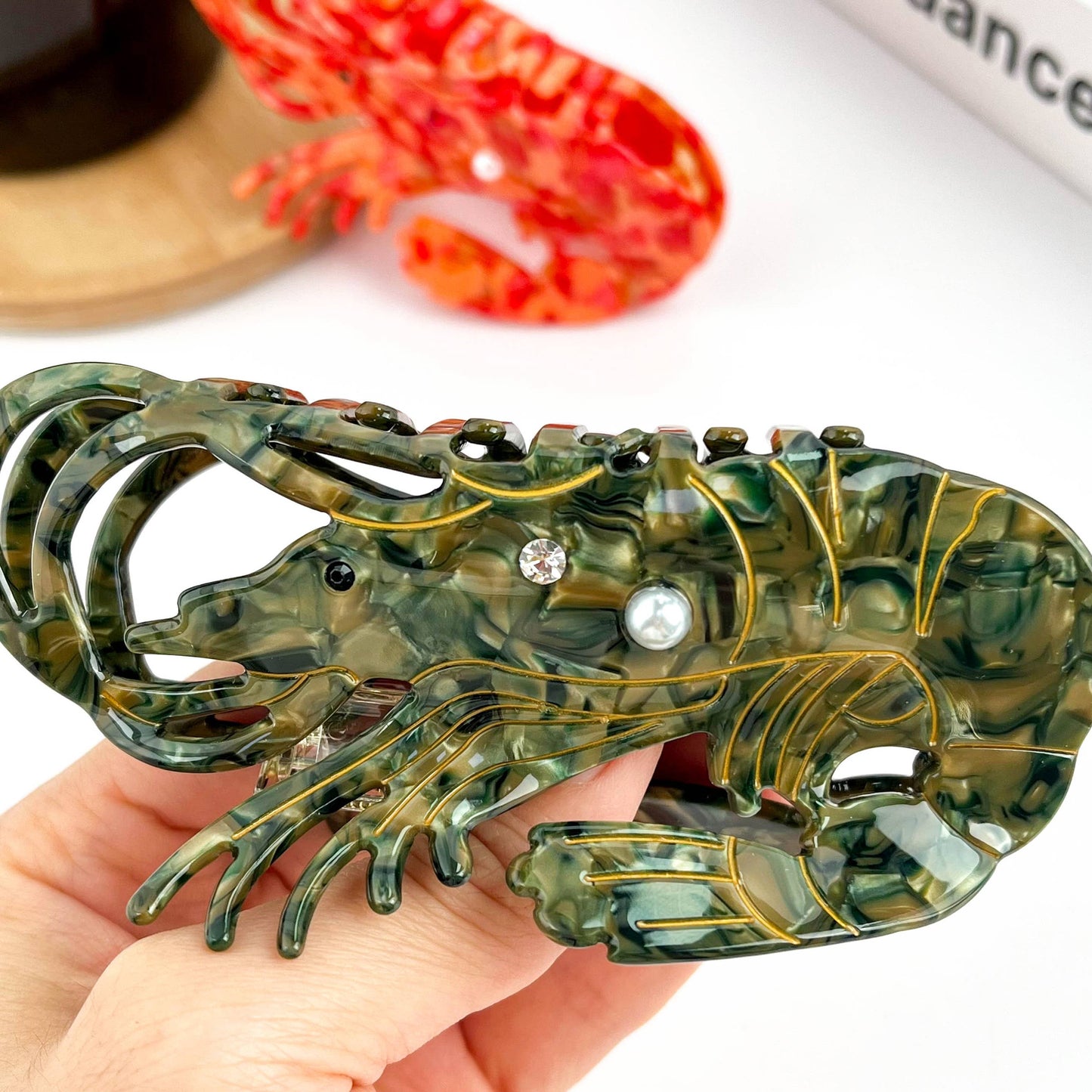Lobster Claw Clip, Acetate Marine Animal Hair Clip