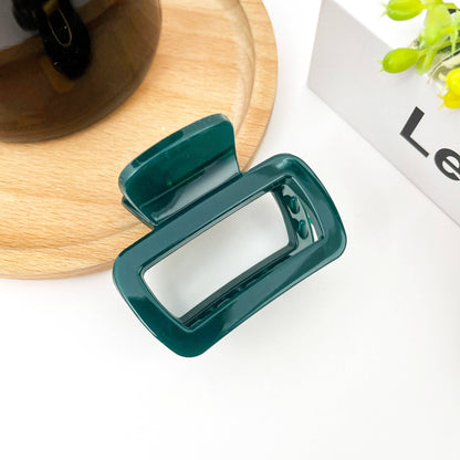 Square Thickened Hair Clip,Green Series Claw Clip