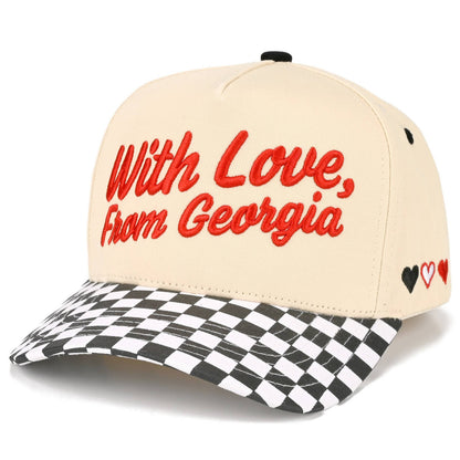 C.C WITH LOVE FROM 'State' Letter on Two Tone Trucker Hat