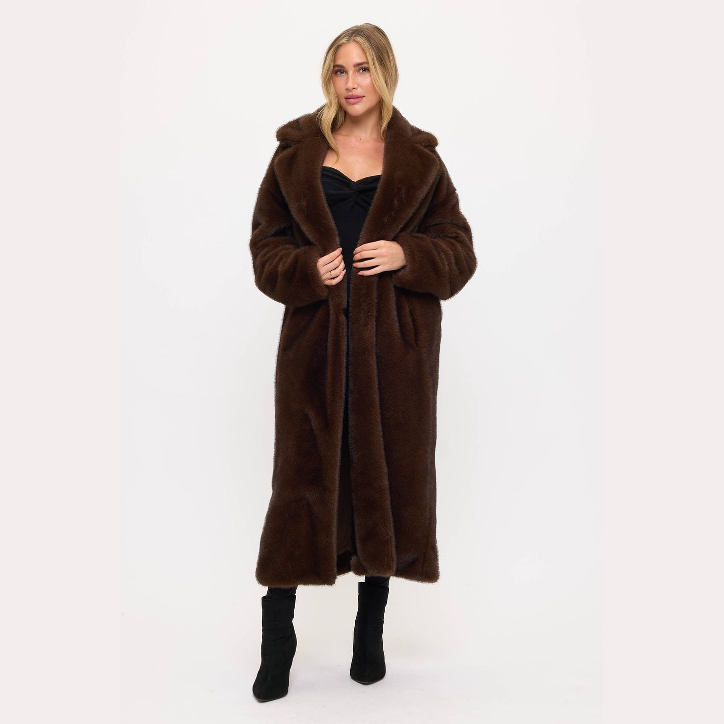 Midnight Luxe Maxi Fur Coat