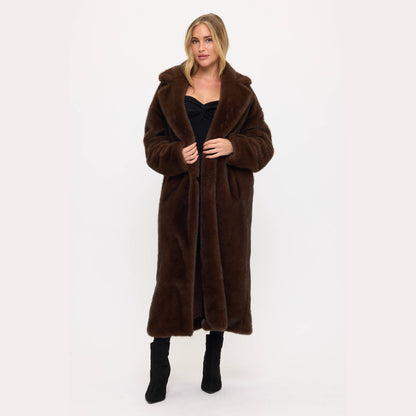 Midnight Luxe Maxi Fur Coat