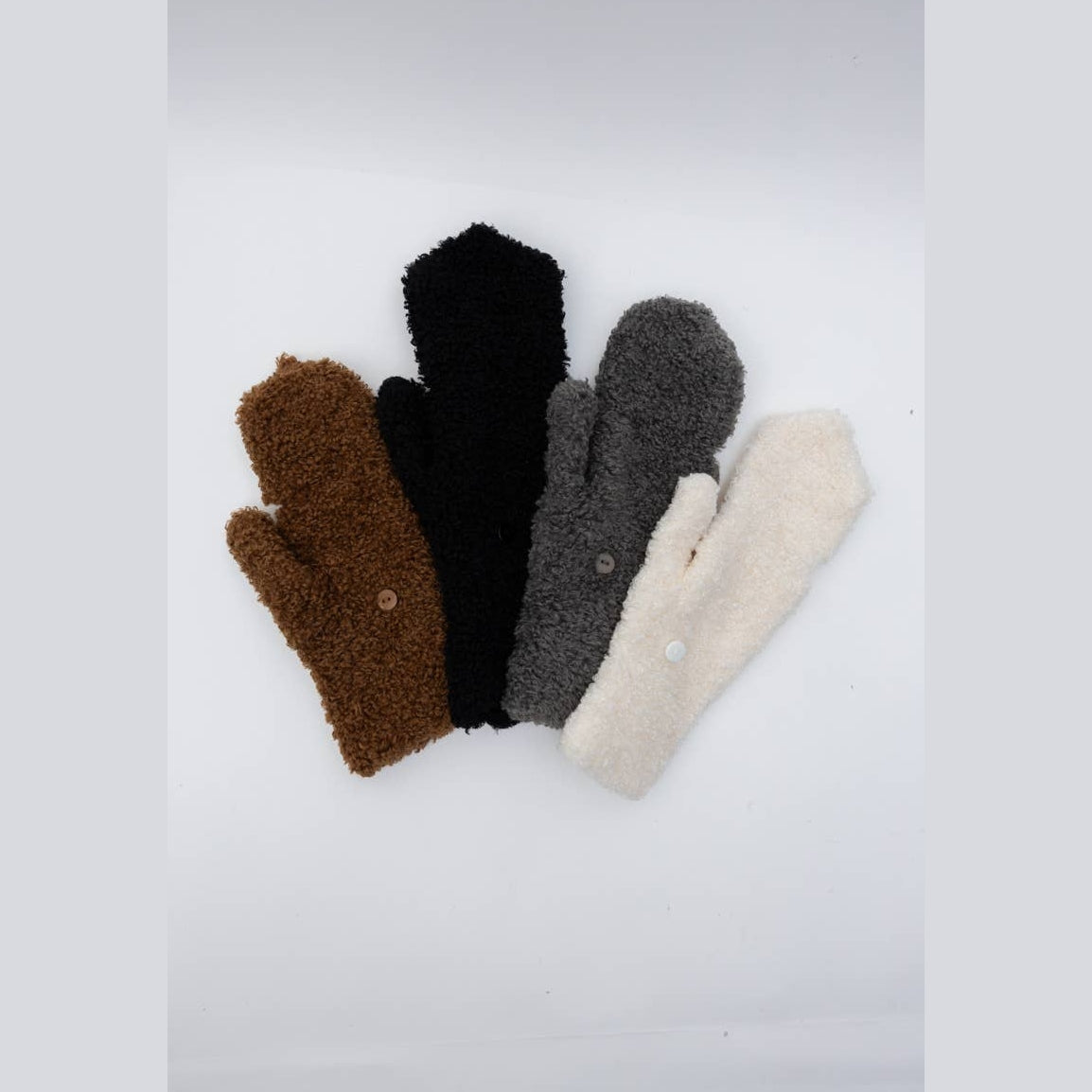 Winter Mittens - Foldable Texting Gloves with Sherpa Fleece