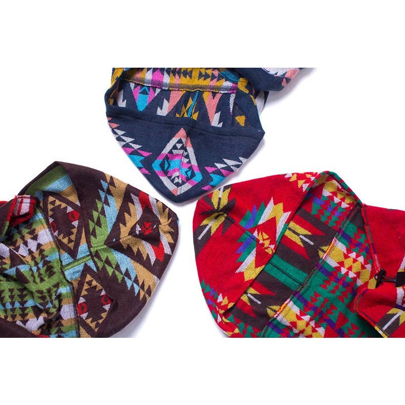 Aztec Print Hooded Wrap