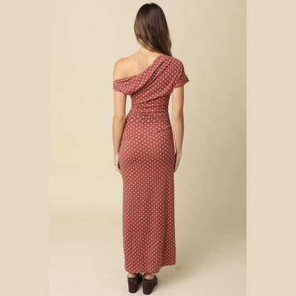 Camille Polka Dot Maxi Dress - The Feral Market