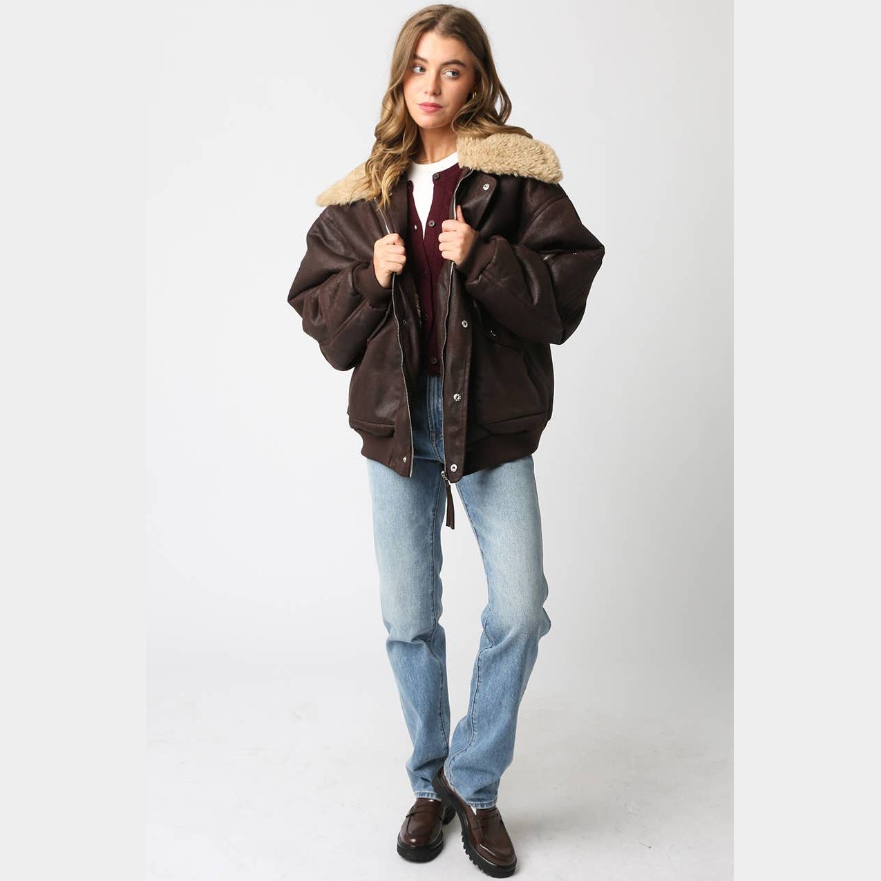 Aspen Pu Bomber Jacket - The Feral Market