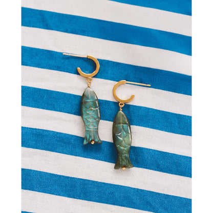 Tapas & Tides Gemstone Post Hoop Earrings