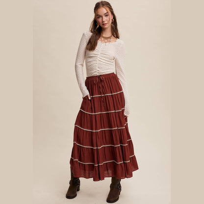 Textured Stretch Long-Sleeve Layering Top - The Feral Market