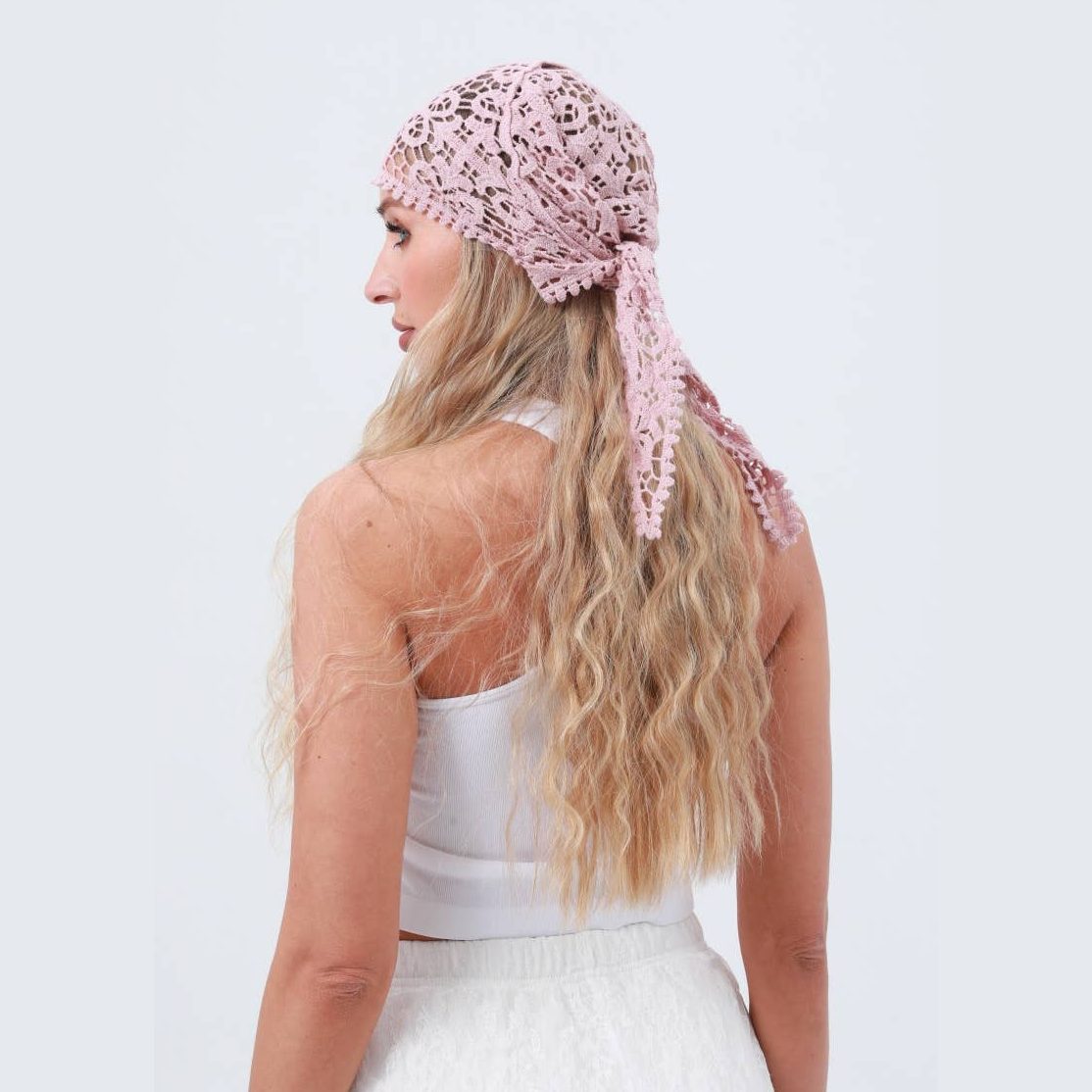 Crochet Bandana Shawl – Soft Cotton Summer Wrap - The Feral Market
