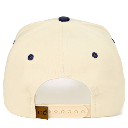 C.C Daisy Flower Pattern USA Flag Trucker Cap