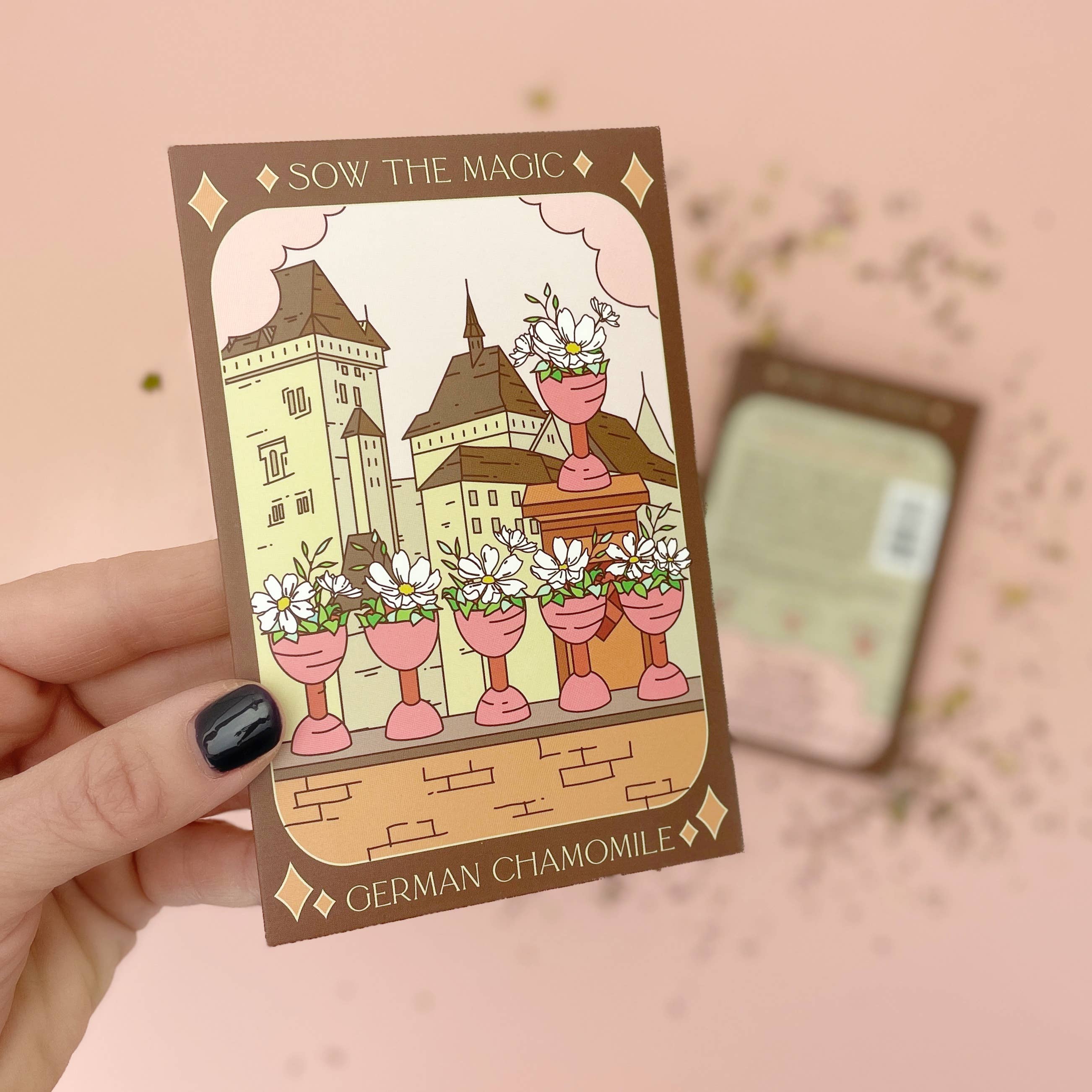 German Chamomile Tarot Garden + Gift Seed Packet - Thumbnail 3