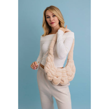 Plush Cloud Knit Cross Body Bag