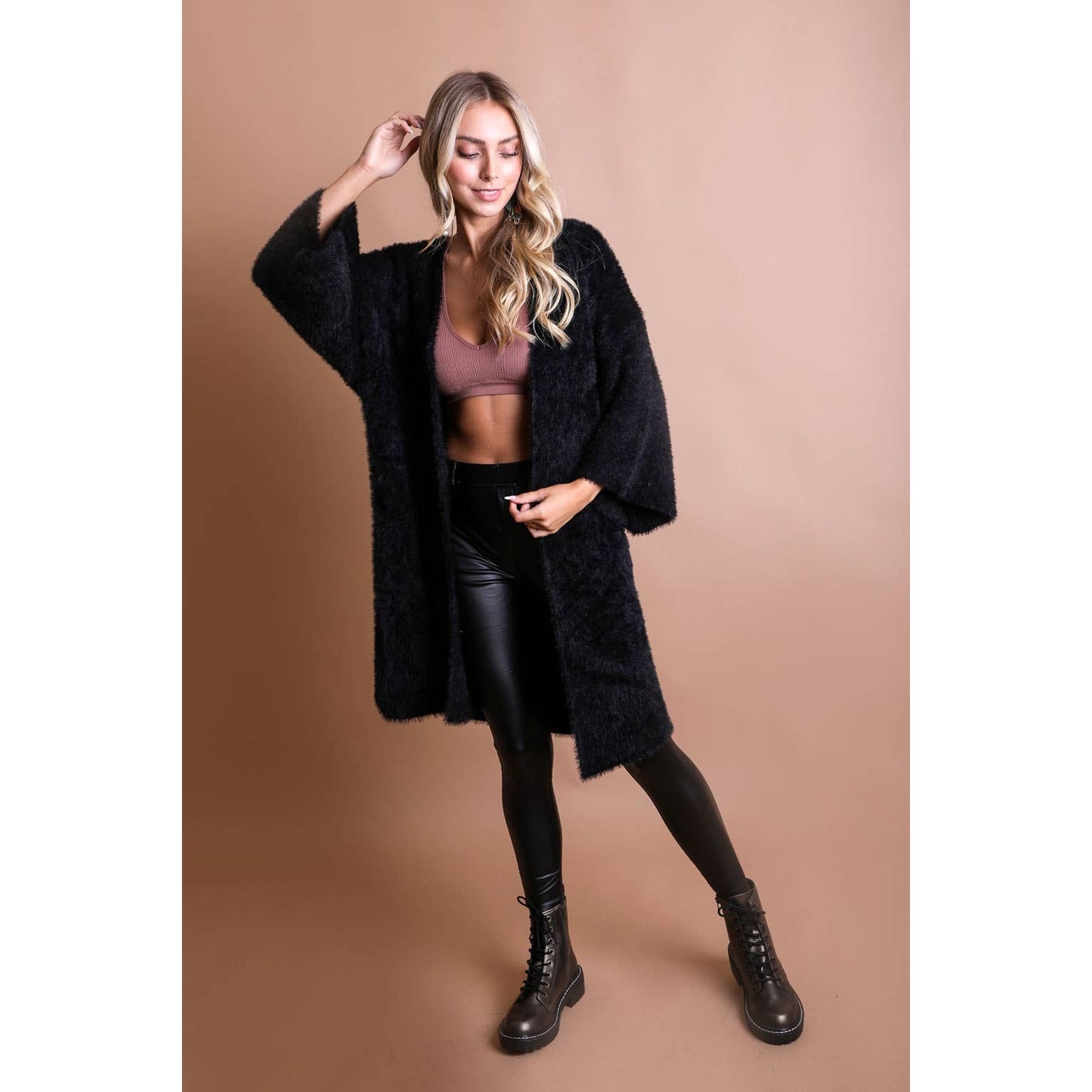 Luxe Faux Mohair Cardigan