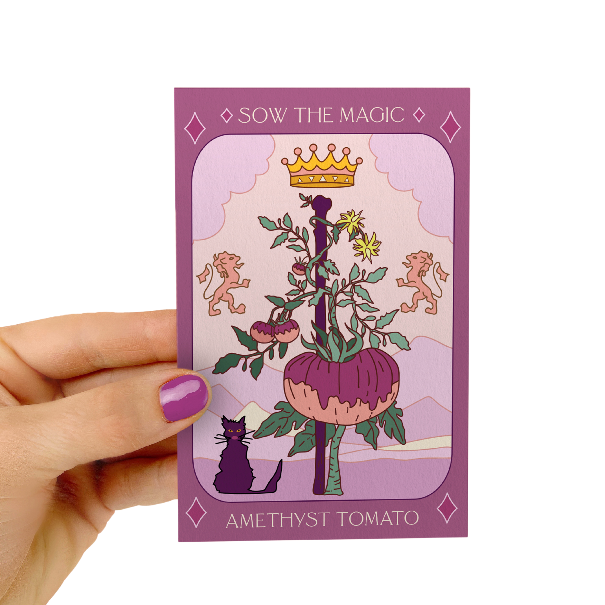Amethyst Jewel Tomato Tarot Garden + Gift Seed Packet - Thumbnail 5