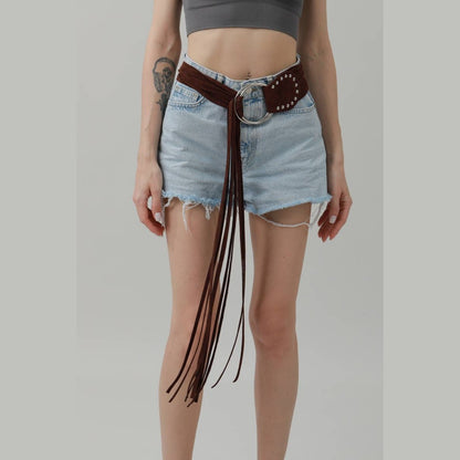 Double Ring Fringe Belt - Bohemian Ethnic Style