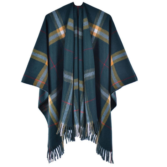 Plaid Tartan Ruana Shawl