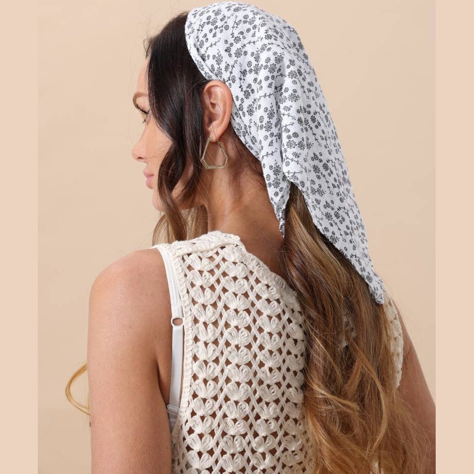 Boho Printed Neck Scarf – Lightweight & Breathable - The Feral Market