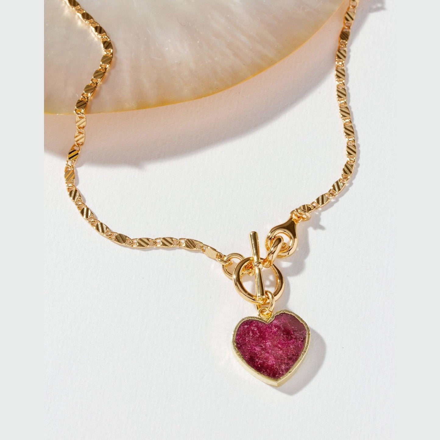 Self Love Toggle Necklace - Ruby