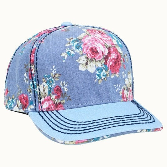 Bouquet Denim Baseball Cap