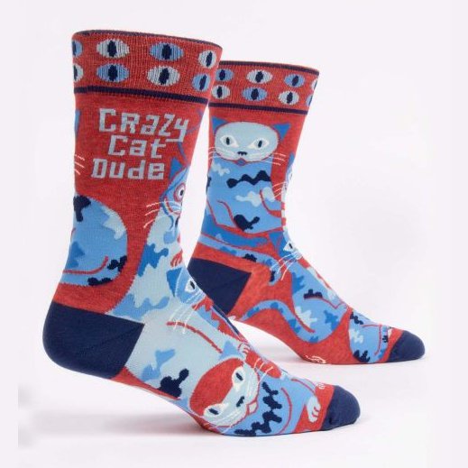 Crazy Cat Dude Men's Socks