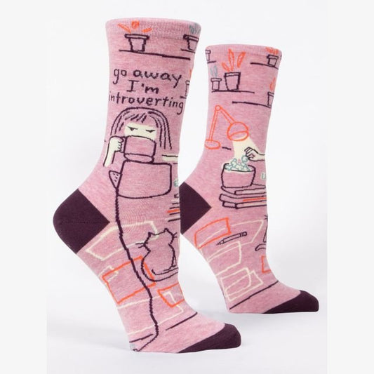 Go Away Introverting Crew Socks