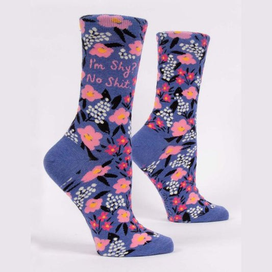 I'm Shy? No Shit Crew Socks - The Feral Market
