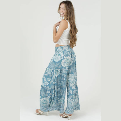 WIDE LEG PRINTED PANTS
