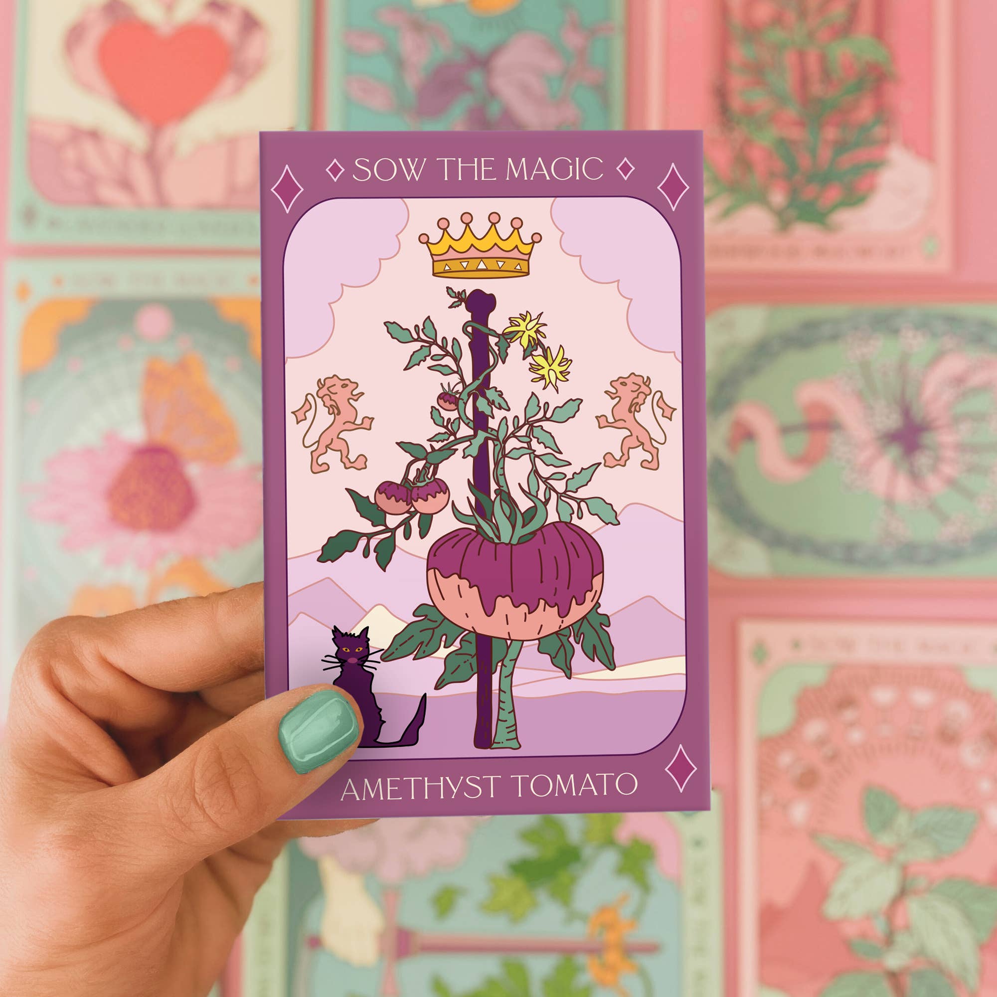 Amethyst Jewel Tomato Tarot Garden + Gift Seed Packet - Thumbnail 4