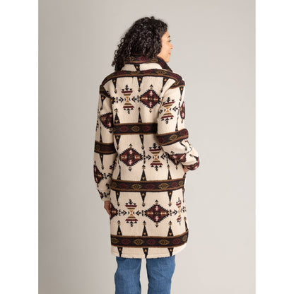 Women's Ainsley Long Sherpa Button Coat