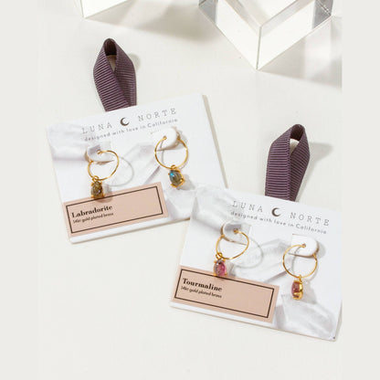 Airy Hoop Earrings - Tourmaline