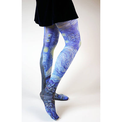 THE STARRY NIGHT by VAN GOGH Printed Art Tights - The Feral Market