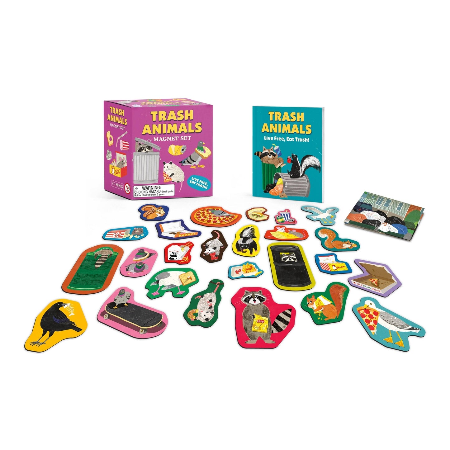 Trash Animals Magnet Set: Live Free, Eat Trash!