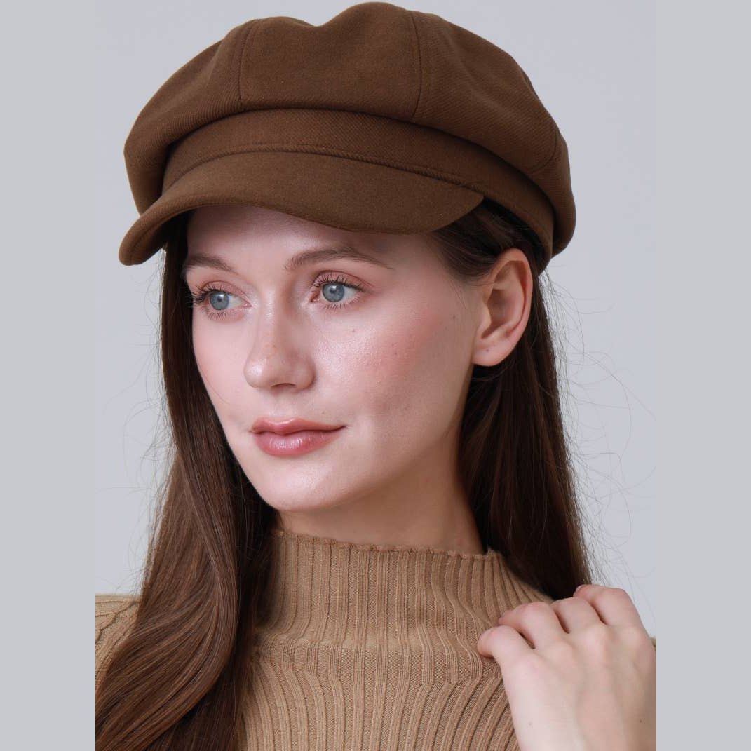 British Vintage Octagonal Cap – Military Cadet Style Hat