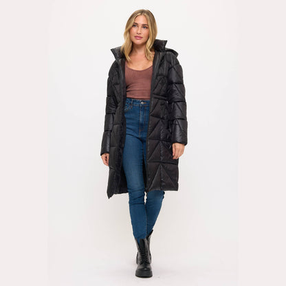 Eclipse Geometric Puffer Coat