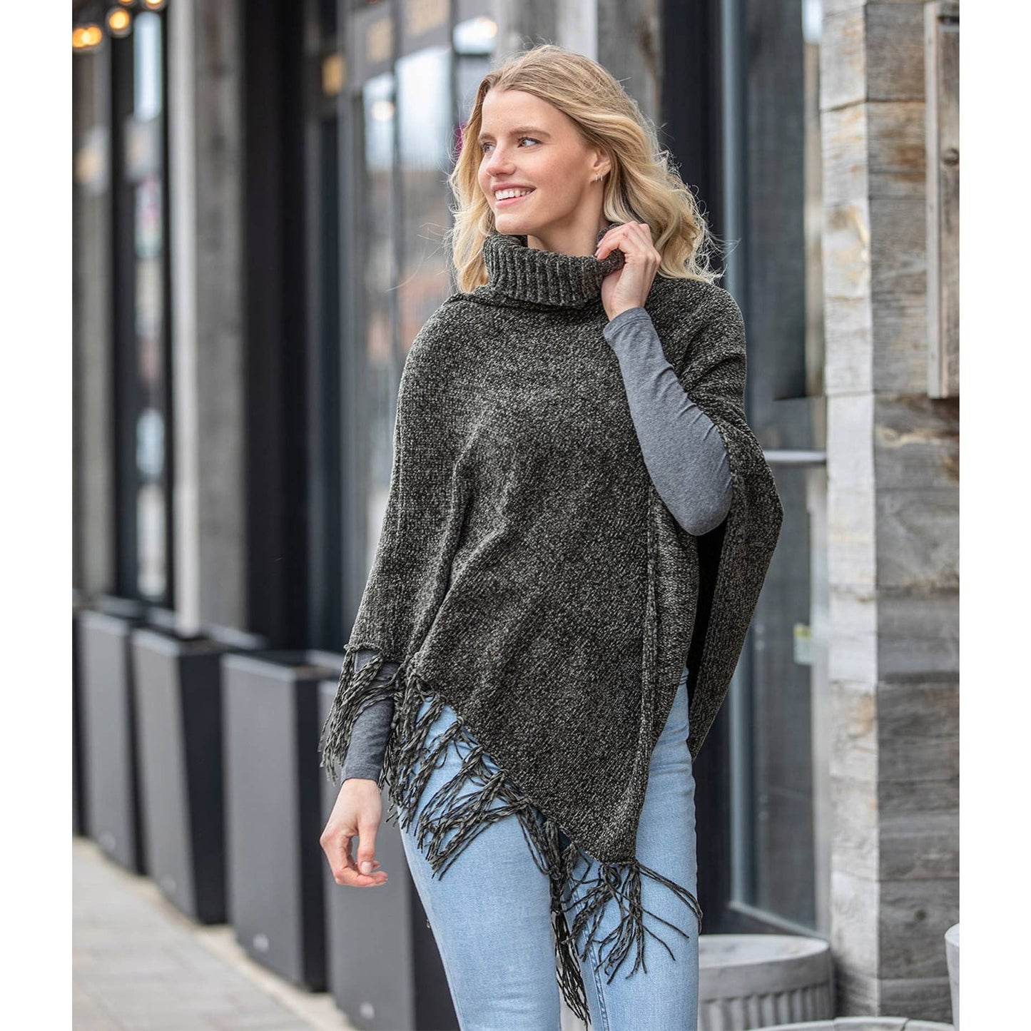 Britt's Knits Beyond Soft Cowl Neck Poncho