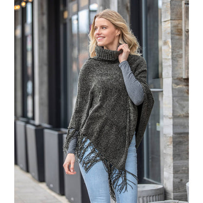 Britt's Knits Beyond Soft Cowl Neck Poncho