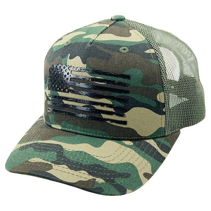 Flag Flat Uv Print Mesh Back American Flag Baseball Cap