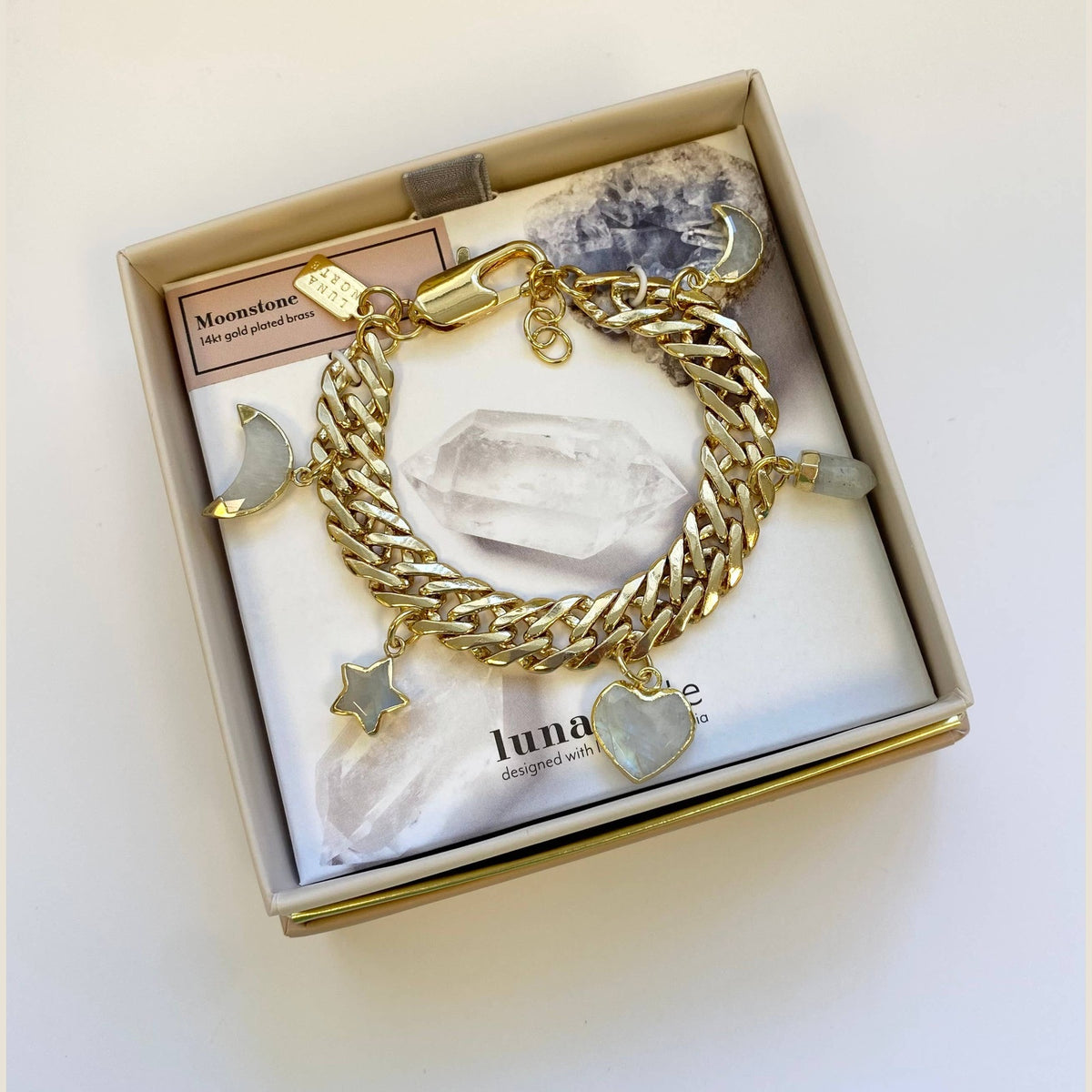 Lunar Legends Moonstone Charm Bracelet